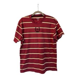 Hollister Red and Yellow Striped Men's Tee